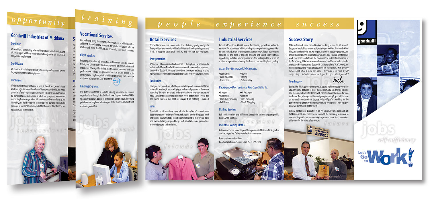 Goodwill brochure spread