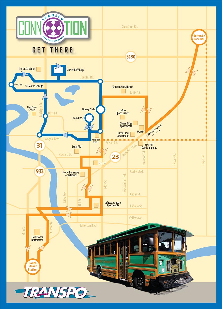 Transpo connection map